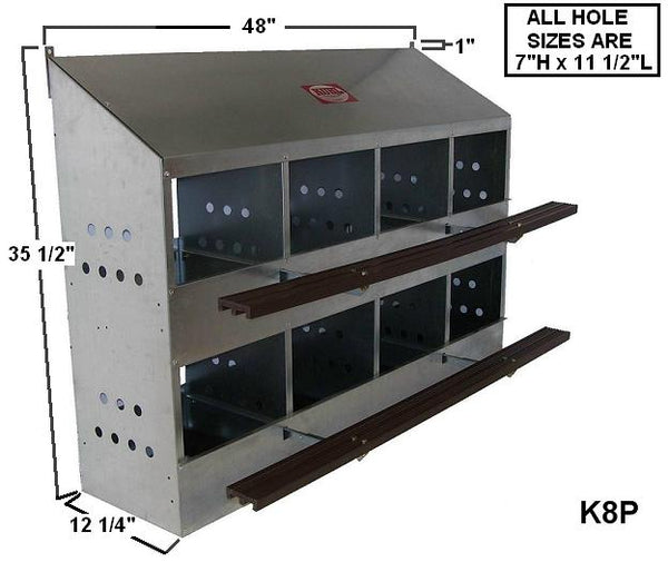 LN8 Kuhl 8 Hole Laying Nest Box