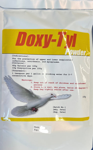 M32-Doxy-Tyl Powder. Respiratory Infections,, Ornithosis and Mycoplasma 100gram