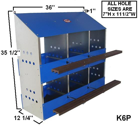 LN6 Kuhl 6 Hole Laying Nest Box