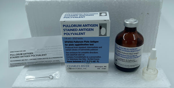 M80A  Pullorum Stained Antigen - 14 ml - 350 tests (must ship UPS)