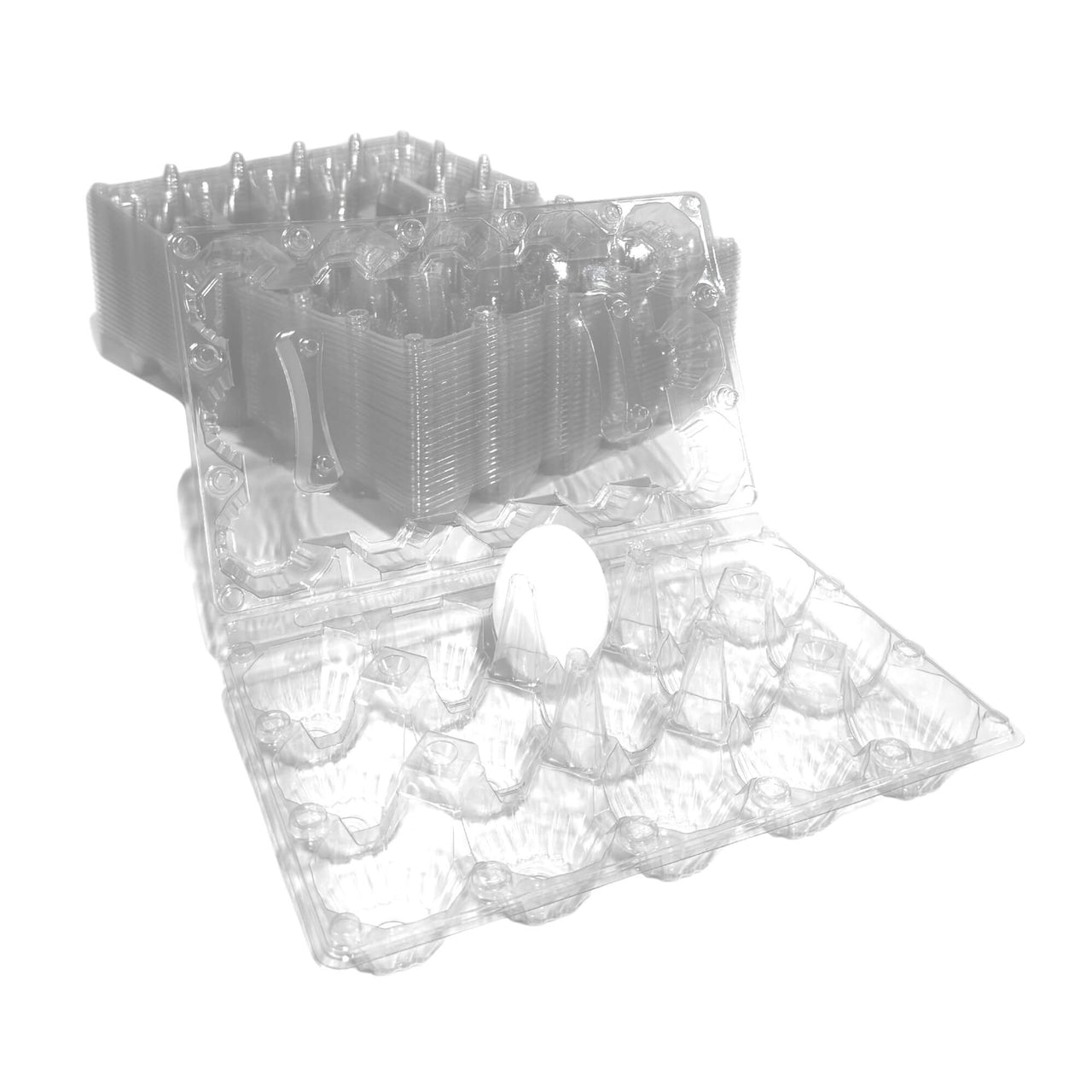 15-Egg Carton - Clear Plastic
