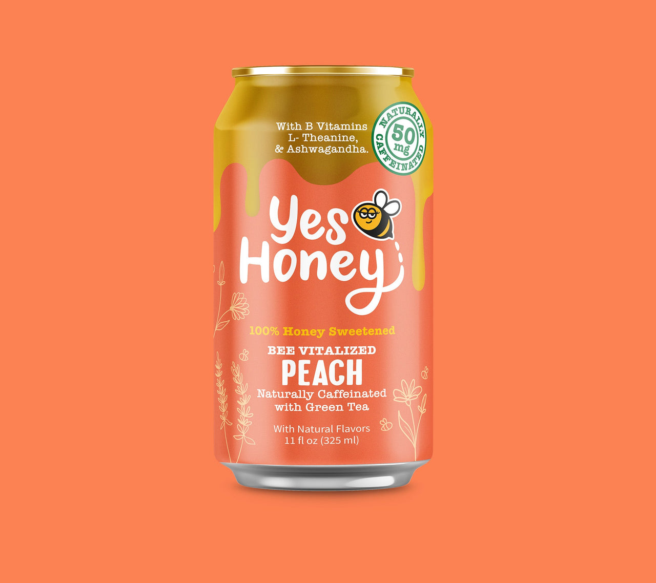 Sparkling Honey Sweetened Peach Tea Case