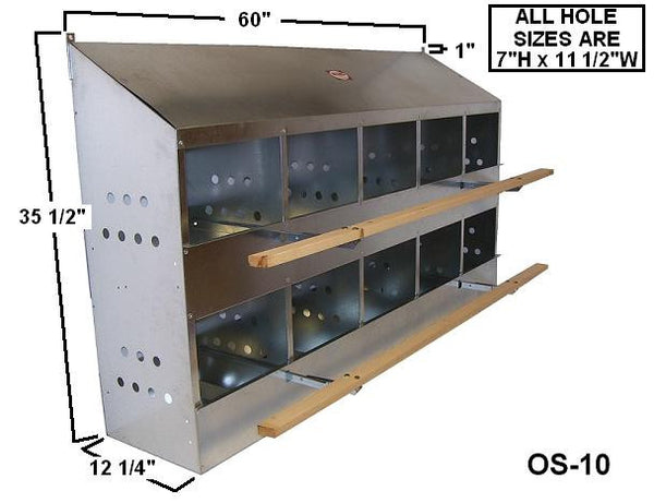 LN10EC Kuhl Economical 10 Hole Laying Nest Box